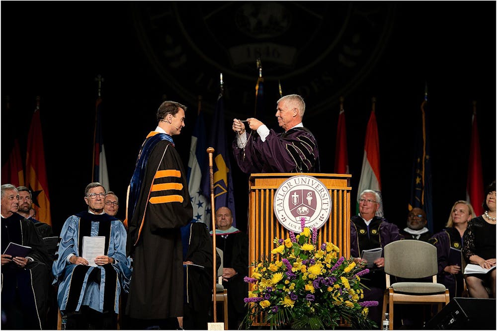 Lindsay inaugurated as Taylor's 18th president