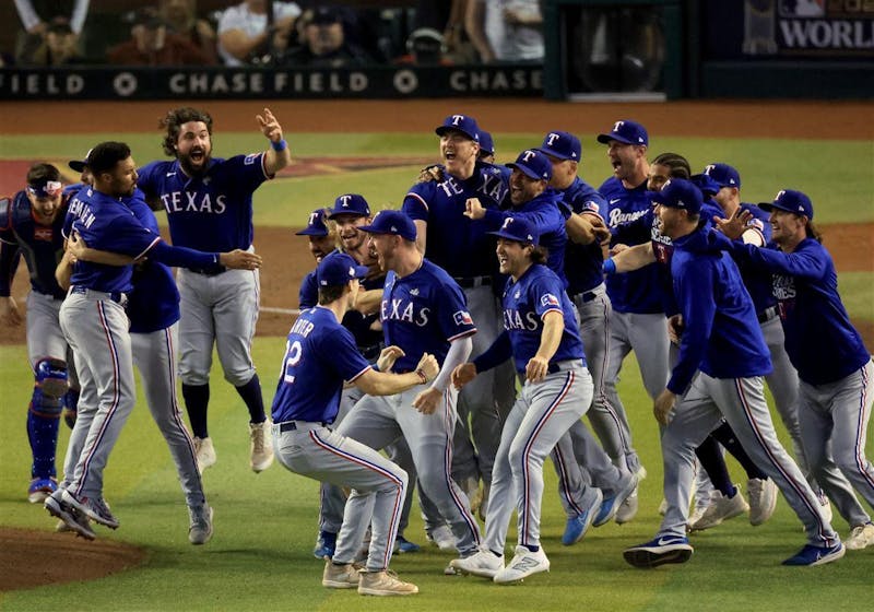 The Texas Rangers won their first World Series in a gentlemen's sweep of the Arizona Diamondbacks. (Photo provided by the Pittsburgh Post Gazette)
