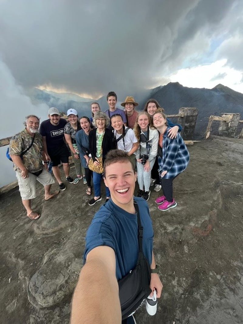 Josiah Gonzales, Madeline Stultz, Sarah Ebenroth, and others led by 
Professor of TESOL Jan Dormer traveled to Indonesia this J-term to teach English.