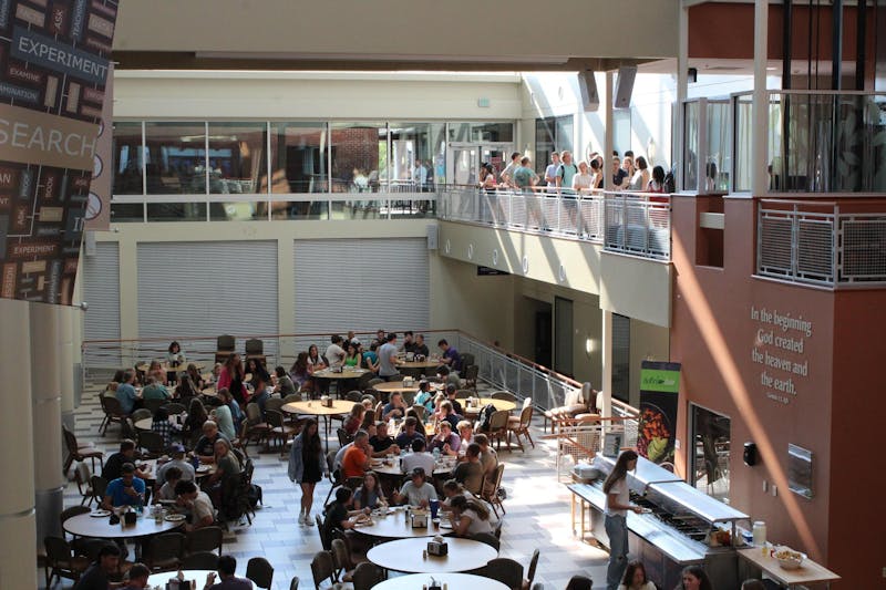 The Euler Science Complex is acting as the temporary dining commons until renovations are completed.