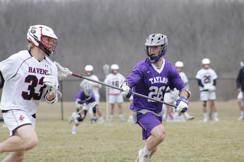 Senior Nathan Sahly was the only senior on the Taylor Men&#x27;s Lacrosse team this year. (Photograph provided by Taylor Athletics)