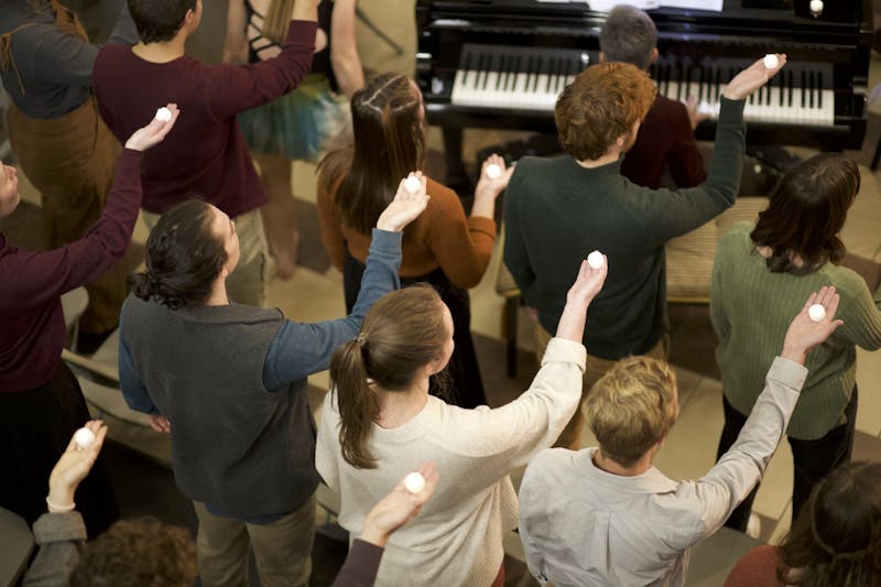 Taylor University’s Chorale hosted their event, “In The Middle” in Euler Atrium on Nov. 4. (Photograph by Danielle Pritchard)