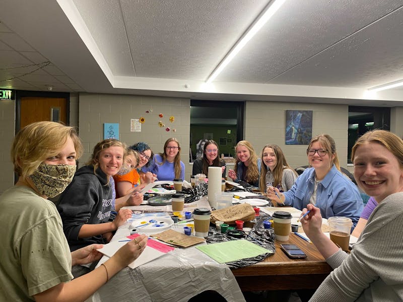 4th Berg participated in a favorite J-term tradition of “Coffee and Canvas” during J-term 2021.
