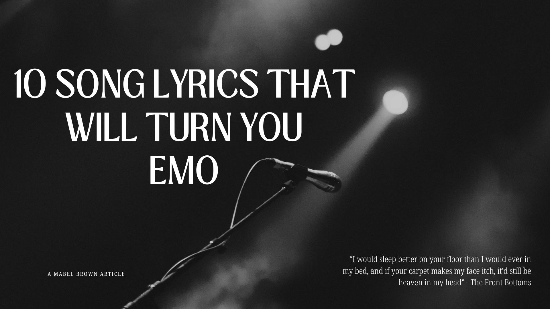 10 song lyrics - 1