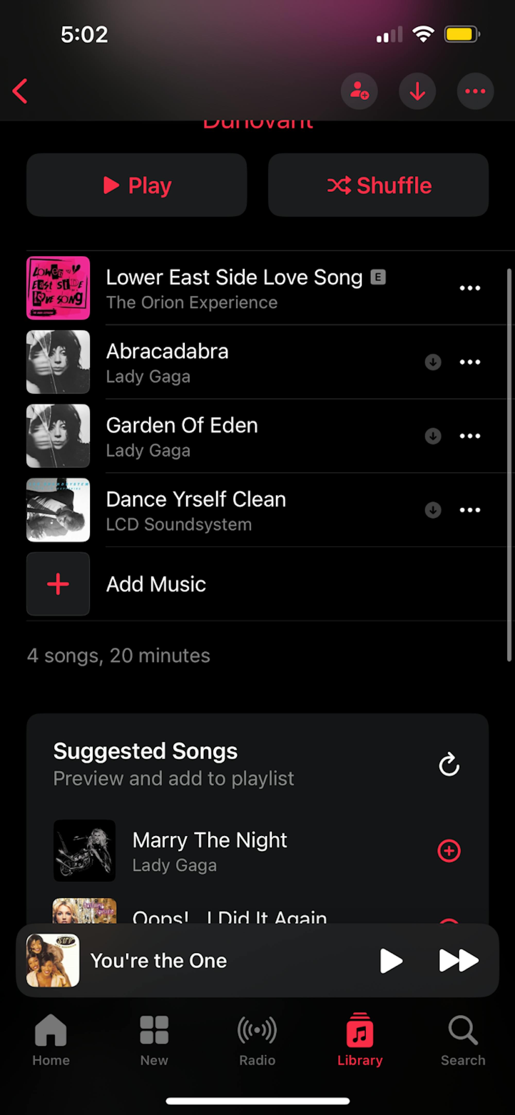 Two song playlist