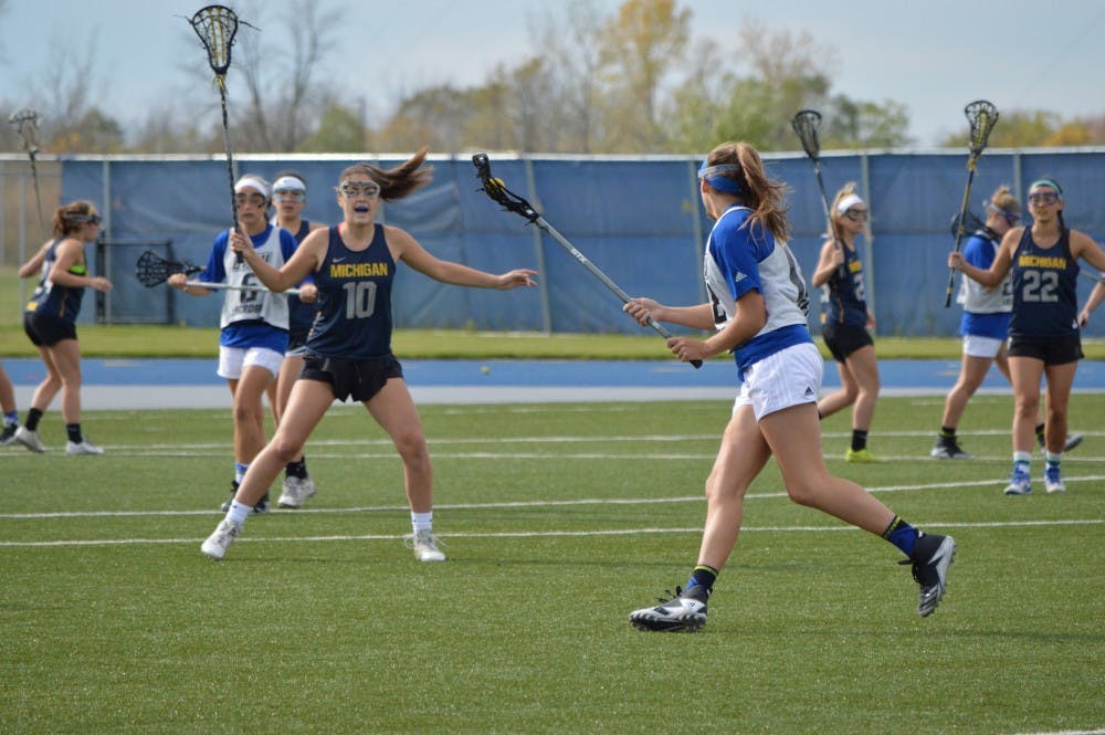 Grand Valley Lanthorn GVSU lacrosse dominates University of Michigan