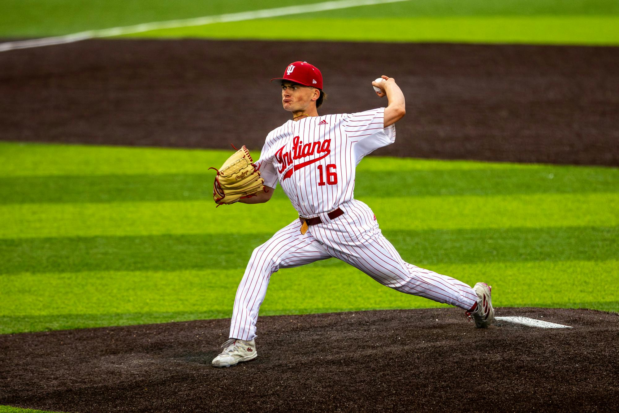 Anthony Gubitosi delivers a pitch during Indiana's loss to Abilene Christian on April 18, 2026. (HN photo/Lauren McKinney)
