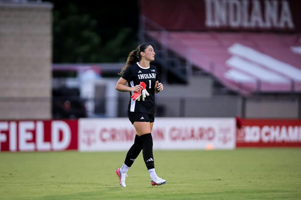 Dani Jacobson runs to her position during Indiana's loss to Minnesota on Sept. 24, 2026. (HN photo/Kendall Gutzwiller)