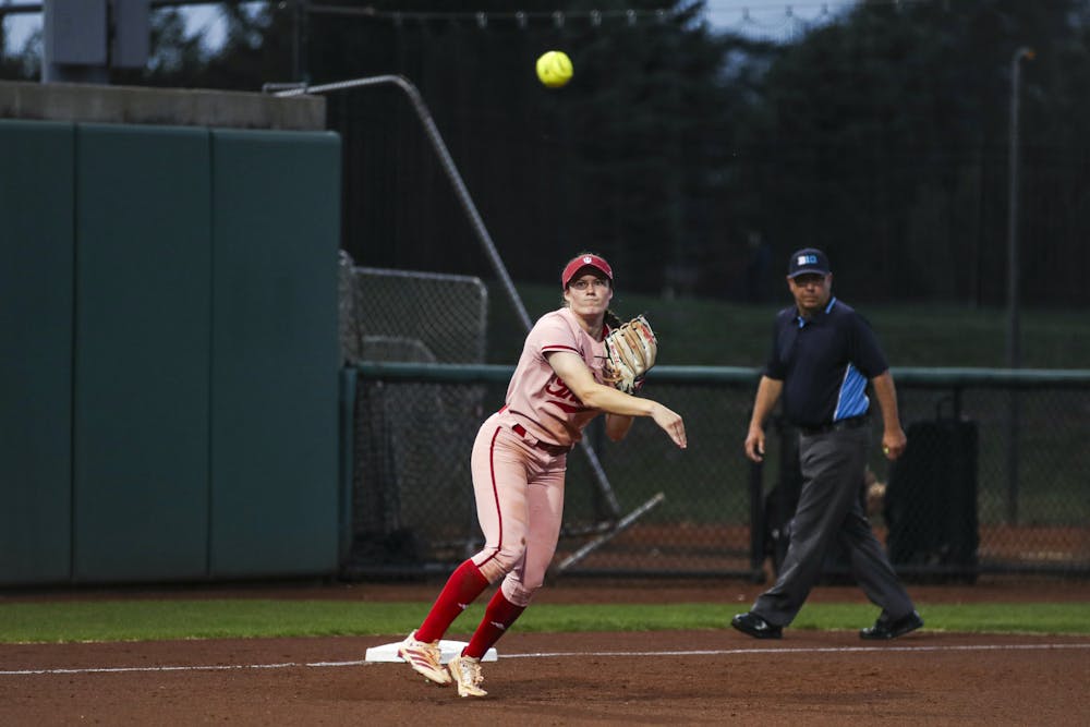 BLOOMINGTON, IN - March 06, 2026 - Madalyn Strader during the game between the Minnesota Golden Gophers and the Indiana Hoosiers at Andy Mohr Field in Bloomington, IN. Photo By Mason Munn/Indiana Athletics