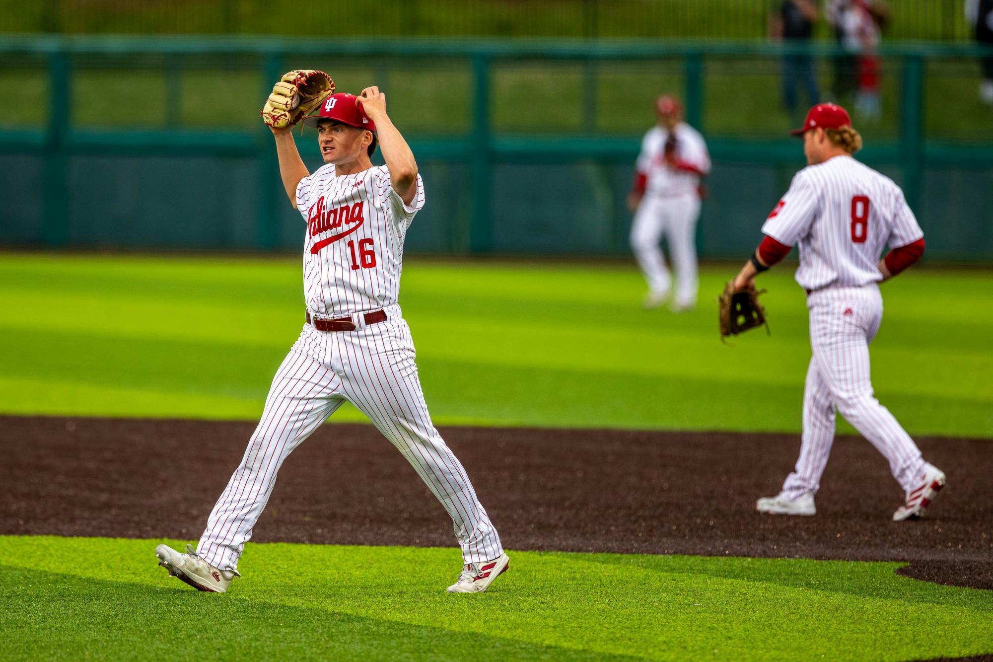 Anthony Gubitosi reacts during Indiana's loss to Abilene Christian on April 18, 2026. (HN photo/Lauren McKinney)