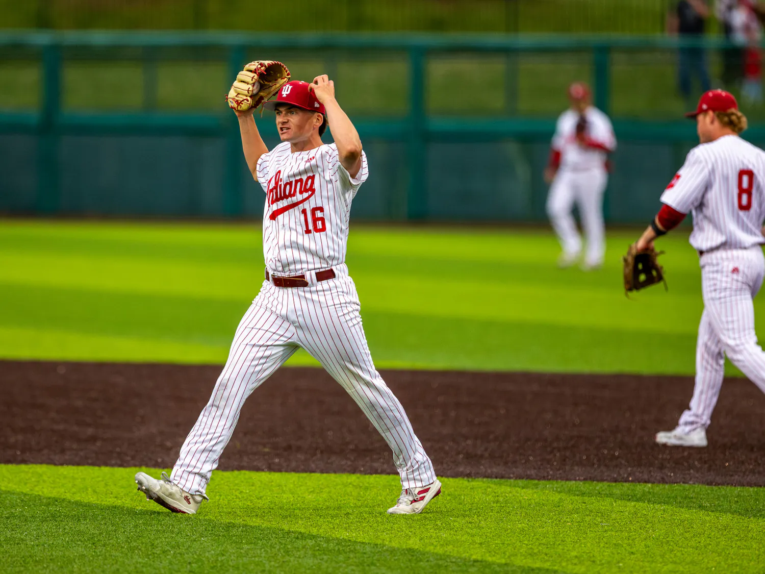 Anthony Gubitosi reacts during Indiana's loss to Abilene Christian on April 18, 2026. (HN photo/Lauren McKinney)