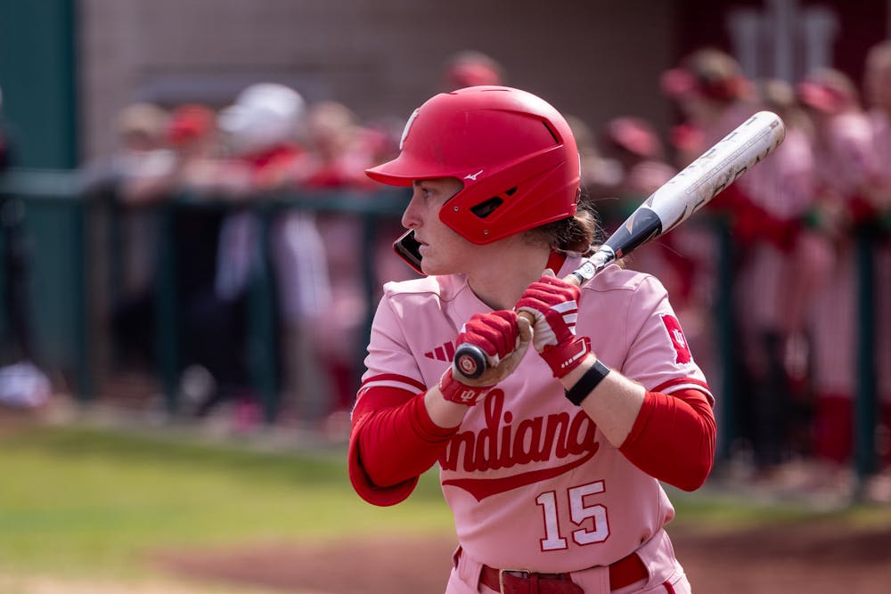 Cassidy Kettleman awaits a pitch during Indiana's loss to Rutgers on March 15, 2026. (HN photo/Lindsey Soet)