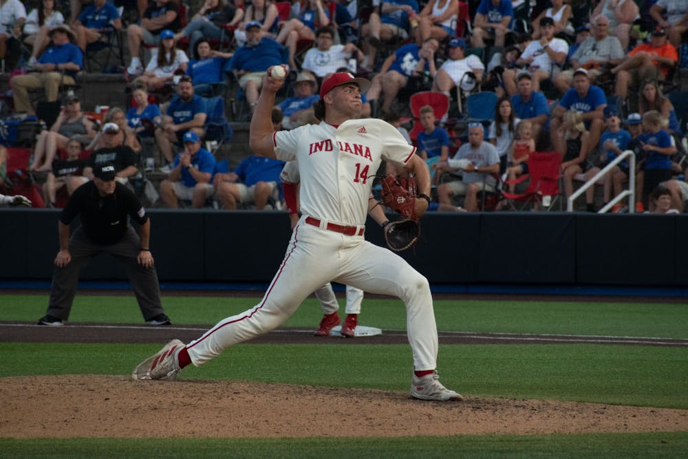 Connor Foley throws a pitch during Saturday night's win over Kentucky. (photo via Olivia Bianco)