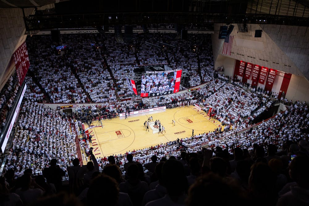 <p>Indiana fans pack Assembly Hall before tipoff of Indiana&#x27;s loss to Purdue on Jan. 16, 2024. (HN photo/Kallan Graybill)</p>