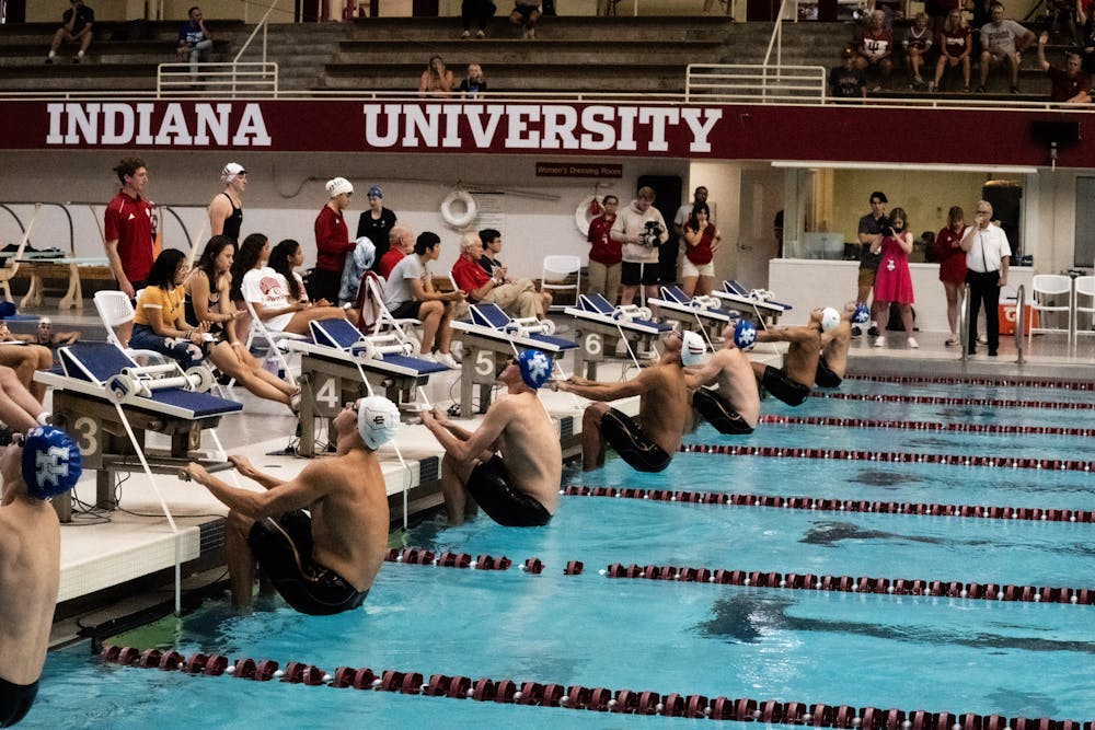 Both the Indiana men's and women's swimming and diving teams had comfortable victories against Kentucky on Oct. 4, 2023. (HN photo/Danielle Stockwell)