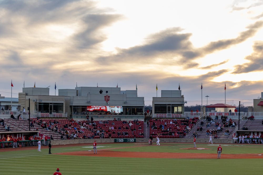 <p>Fans watch as the Indiana baseball team beats Miami (OH) in the home opener on Feb. 21, 2023 at Bart Kaufman Field. (HN photo/Kallan Graybill)</p>