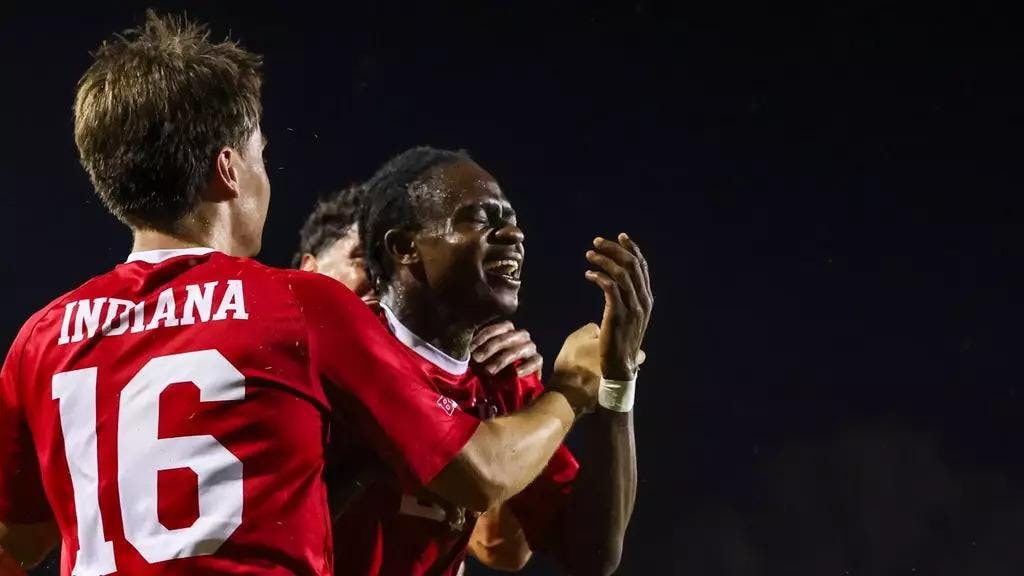 Indiana Men’s Soccer Celebrates Against Denver