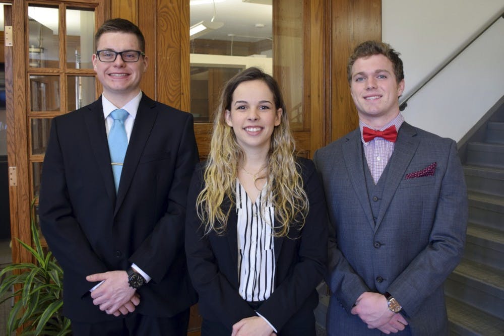 Simon Kuntz, Ellie Symes, and Lucas Moehle, are the co-founders of The Bee Corp. 