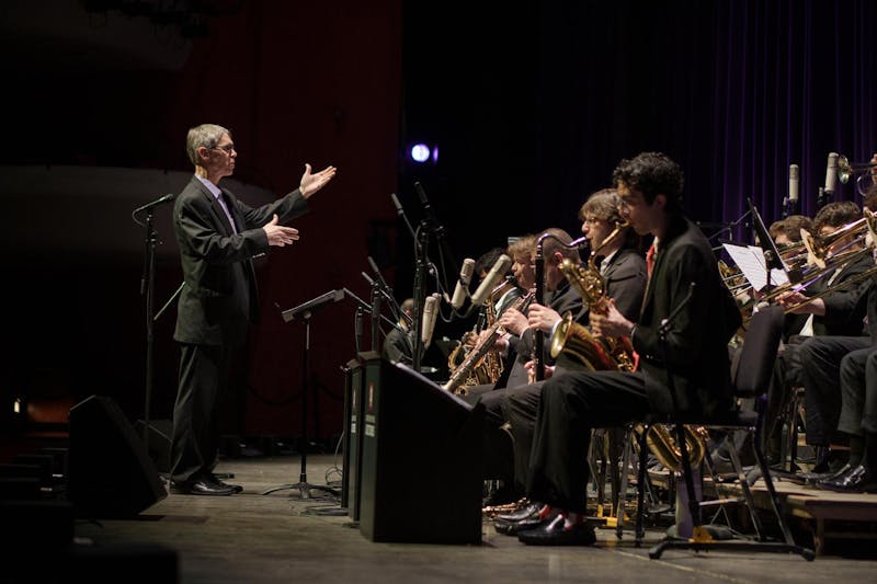 IU jazz chair Tom Walsh directs jazz ensemble at Musical Arts Center