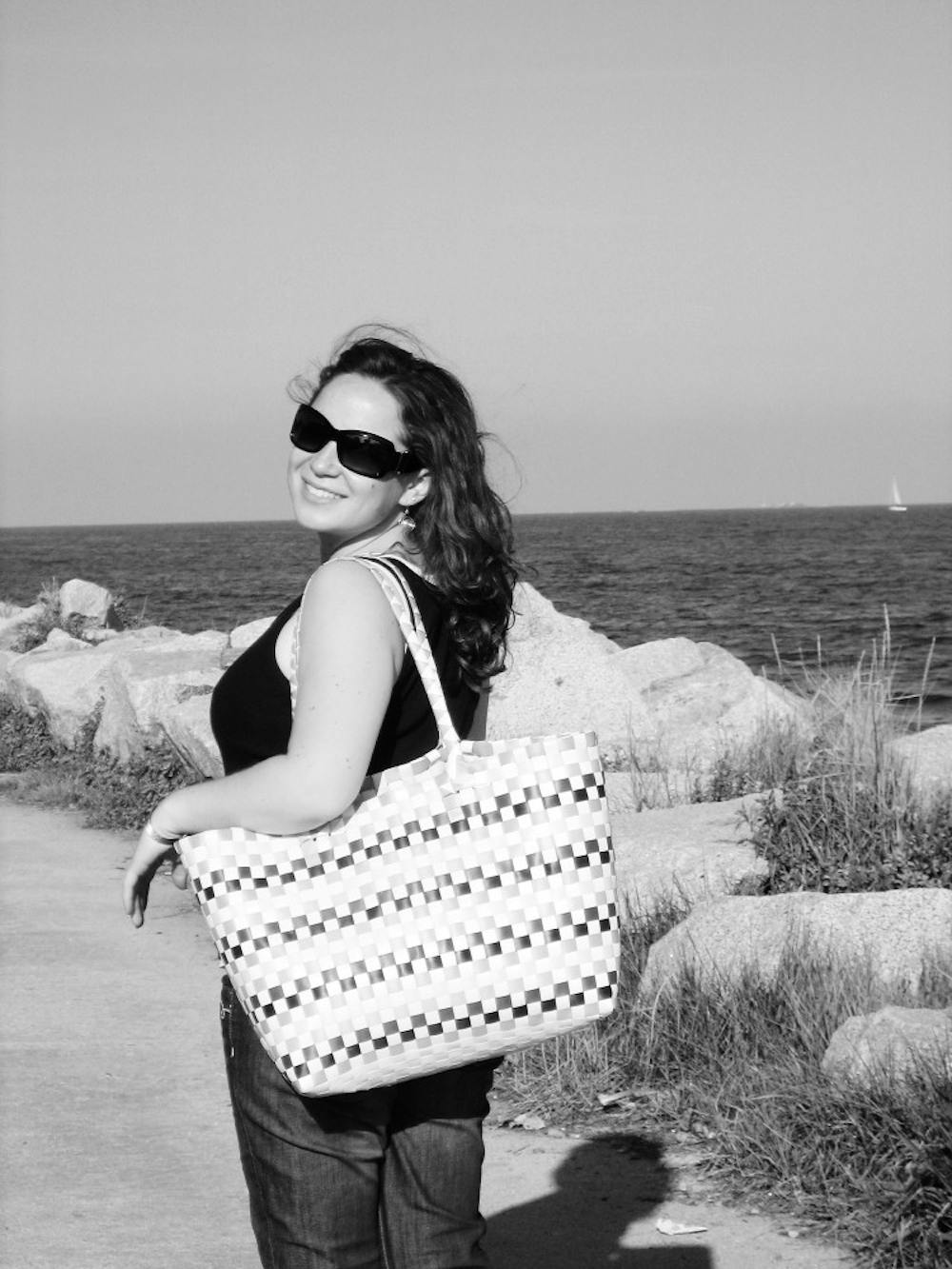 Lindsay Pollack takes some time off to hit up the  scenic Barcelona beach.