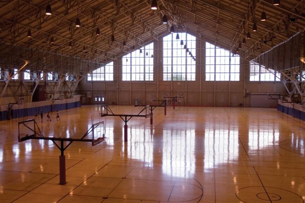 Students play basketball in the Ora L. Wildermuth Intramural Center in this file photo from 2007.