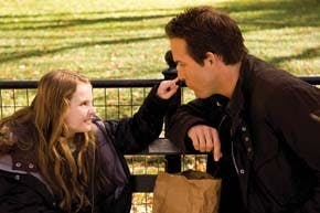 10-year-old Maya Hayes (ABIGAIL BRESLIN) wants to know everything about how her dad, Will (RYAN REYNOLDS), and mother fell in love in a romantic comedy about going back to find your happy ending--"Definitely, Maybe".