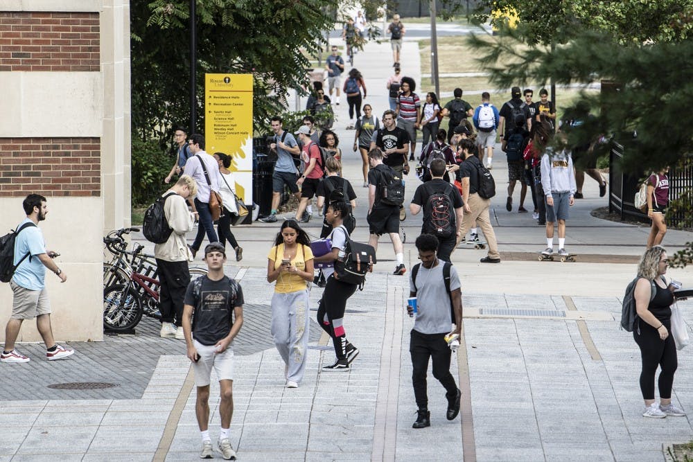 Students walk through campus Sept. 24 at Rowan University in Glassboro, New Jersey. Rowan is one of the fastest growing colleges in the country. 