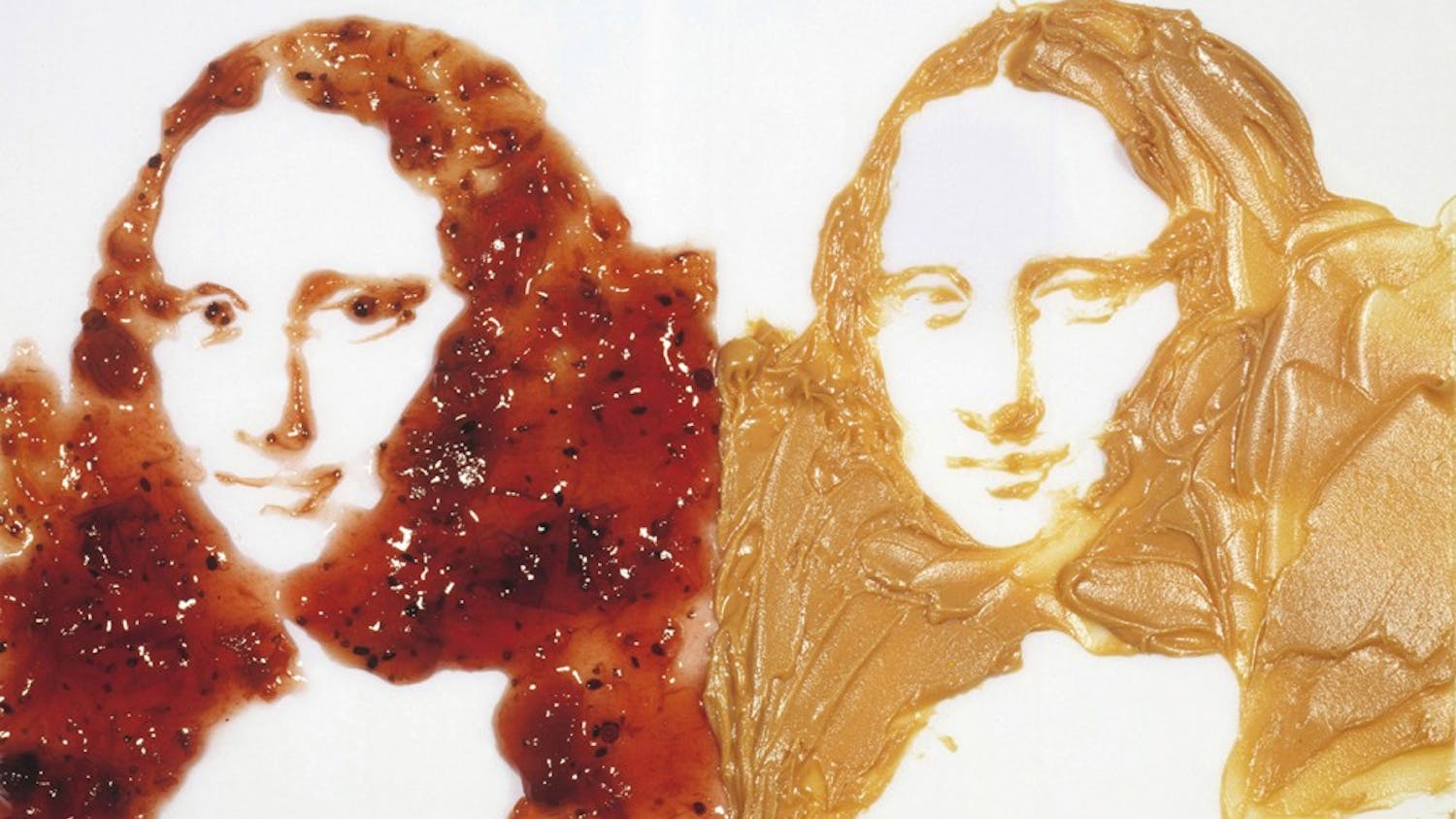 Double Mona Lisa (Peanut Butter and Jelly) from the After Warhol series, 1999. Cibachrome print. Art © Vik Muniz/Licensed by VAGA, New York, NY
 