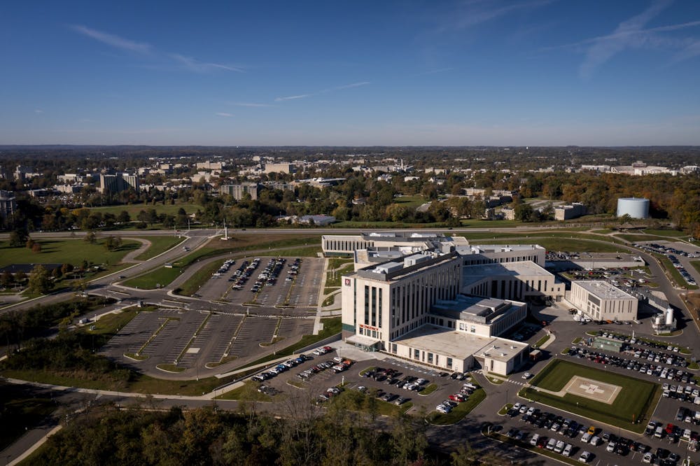 <p>The Indiana University Regional Academic Health Center is pictured from the air at IU Bloomington on Oct. 27, 2021. The U.S. News &amp; World Report listed <a href="https://health.usnews.com/best-hospitals/area/in/iu-health-bloomington-hospital-6420130/maternity" target="">IU Health Bloomington</a> and <a href="https://health.usnews.com/best-hospitals/area/in/indiana-university-health-paoli-hospital-6421108/maternity" target="">IU Health Paoli</a> on its inaugural ranking of <a href="https://health.usnews.com/best-hospitals/hospital-ratings/maternity?sort=name-asc" target="">Best Hospitals for Maternity</a> in the country, according to an IU Health press release.</p>