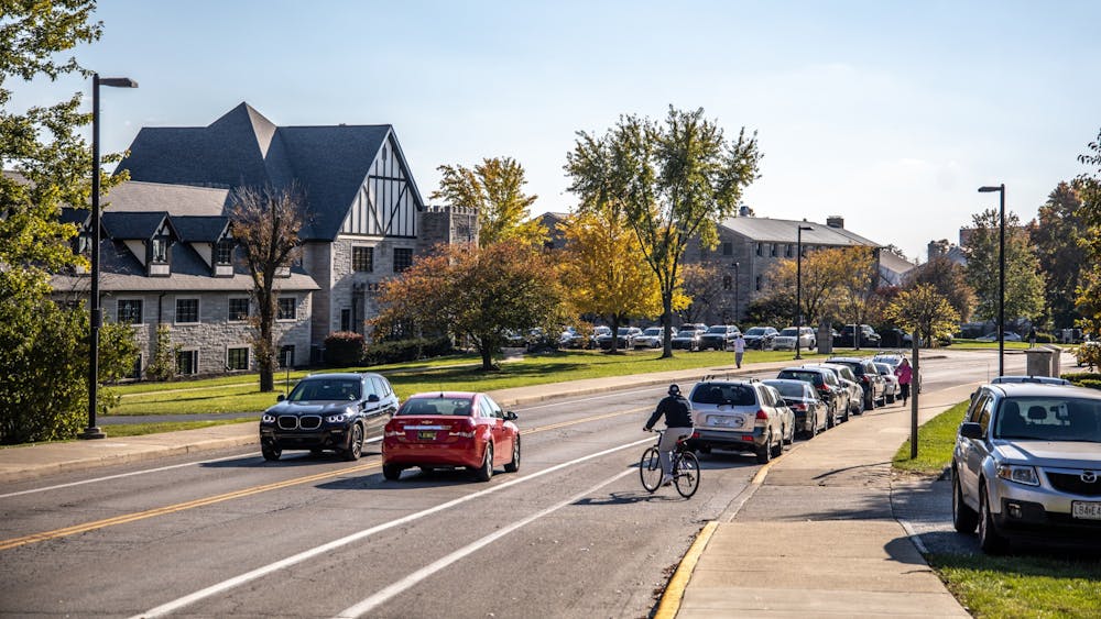 North Eagleson Avenue is seen Nov. 4, 2021. IU&#x27;s chapter of Sigma Phi Epsilon was placed on cease and desist until further notice on Sept. 2.