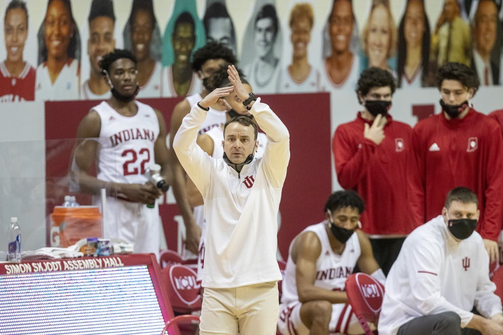 <p>Archie Miller calls for a time out Jan. 24 in Simon Skjodt Assembly Hall. Miller&#x27;s coaching contract with IU was bought out for $10.35 million from philanthropic donations, according to IU Athletics Director Scott Dolson. </p>