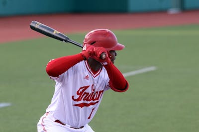 Senior Jeremy Houston prepares to bat March 4 at Bart Kaufman field. The remainder of the baseball season has been canceled due to the coronavirus pandemic. 