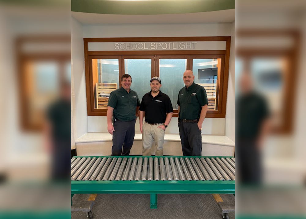 <p>The C&amp;M conveyor belt is seen March 29, 2023, at the Ivy Tech Community College. Innoveyance, parent company of C&amp;M Conveyor and Ohio Blow Pipe, donated a $3,300 conveyor belt to Bloomington Ivy Tech Community College. </p>