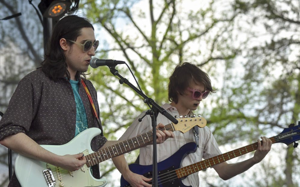 Local psych-pop band High Fiber opens during WIUX’s 2017 Culture Shock Music Festival Saturday afternoon in Dunn Meadow. The event featured artists such as Noname, SALES, and Post Animal.