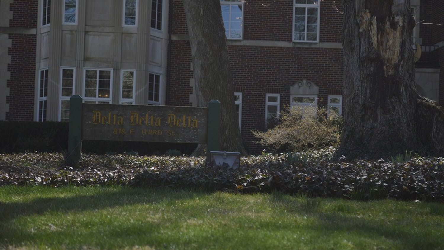 The Delta Delta Delta house sits on Third Street. The IU Delta Omicron chapter of Delta Delta Delta was revoked Saturday after the group's national organization said the IU members' activities clashed with Tri Delt's high standards and purpose.