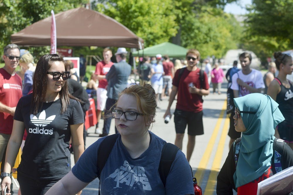 Groups of students looking for new opportunities flocked to Dunn Meadow for the annual Student Involvement Fair Monday afternoon. Everything from student organizations to local nonprofits took to the campus event in order to haul in students for the 2016-2017 school year.