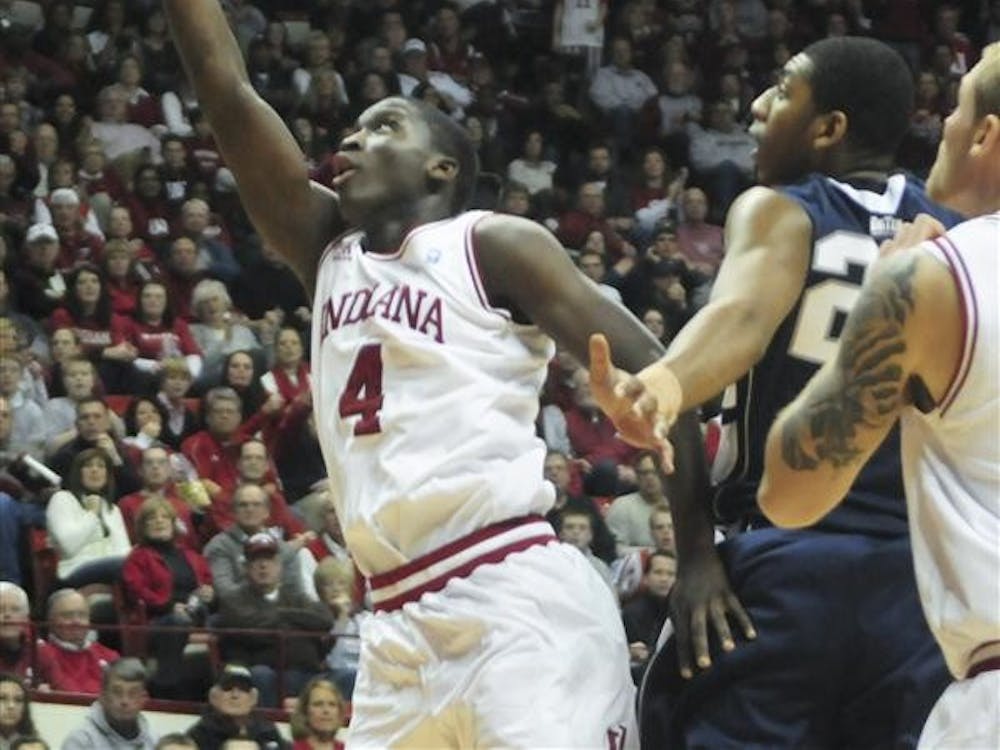 Freshman guard Victor Oladipo shoots to ball during the Hoosiers' first Big Ten loss of the season against Penn State on Dec. 27 at Assembly Hall. 
