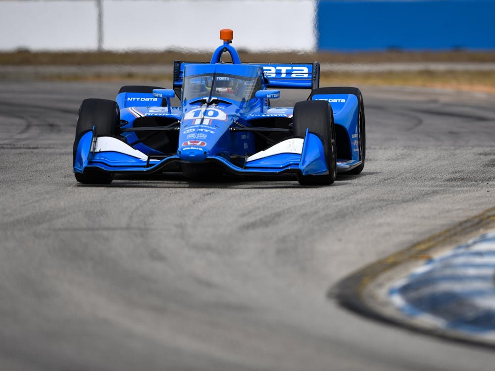 Defending IndyCar Series champion Alex Palou tests the No. 10 Chip Ganassi Racing Honda during a testing session Feb. 16, 2022, at Sebring International Raceway in Sebring, Florida. The 2022 NTT IndyCar Series season starts Feb. 27, 2022, with the Firestone Grand Prix of St. Petersburg on the streets of St. Petersburg, Florida.