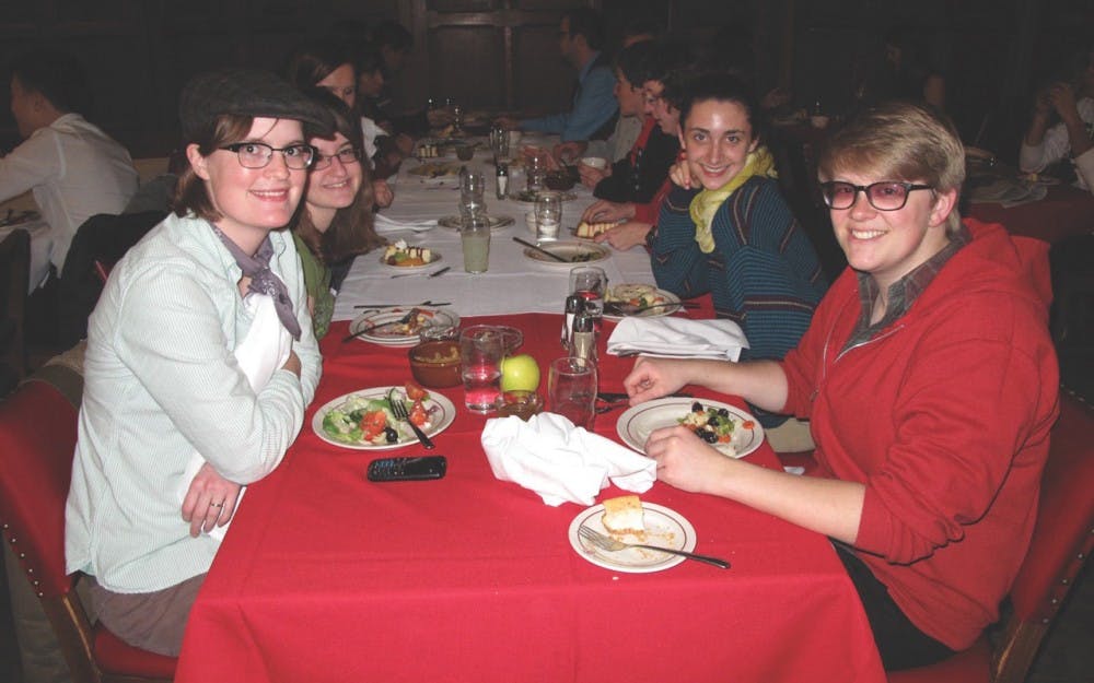 Students gather to eat in the Collins LLC dinning hall.