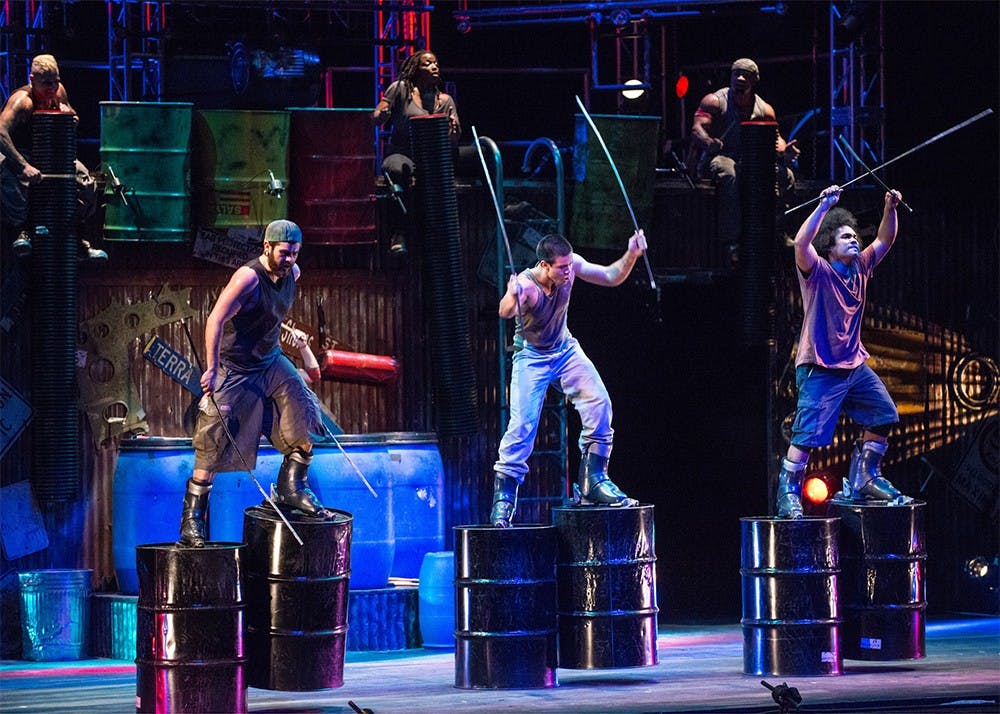 STOMP perfroms at IU in 2012. STOMP will perfrom Tuesday and Wedensday at the IU Auditorium.