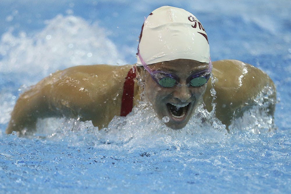 Sophomore Gia Dalesandro swims in the 200 Butterfly at the Big Ten Women's Swimming and Diving Championships on Saturday in Columbus, Ohio. Dalesandro finished first.