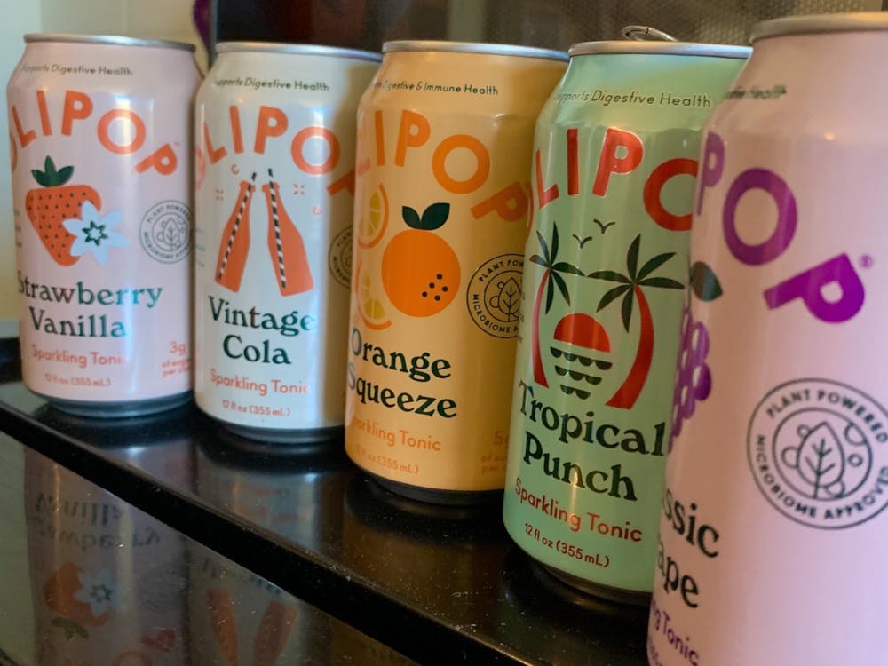 Olipop prebiotic soda is pictured the week of Feb. 12, 2023. The drink is marketed as a healthy alternative to traditional soda, with a proprietary blend of roots, prebiotics, plant fibers and 9 grams of fiber in each can.