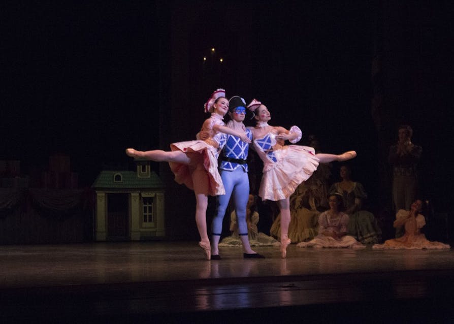 Cecilia Zanone, Reece Conrad and Jadyn Dahlberg dance as life-like dolls in "The Nutcracker." The ballet will run Nov. 30, Dec. 1 and 2 at 7:30 p.m., and Dec. 2 and 3 at 2 p.m. at the Musical Arts Center.