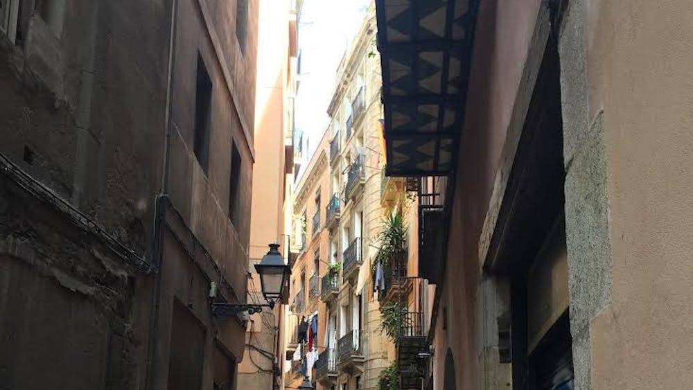 Travel columnist&nbsp;Rachel Rosenstock and her&nbsp;friends from the University of Wisconsin during their brief trip to&nbsp;Barcelona, Spain. They are walking through the&nbsp;El Born neighborhood near the Museo Picasso.
