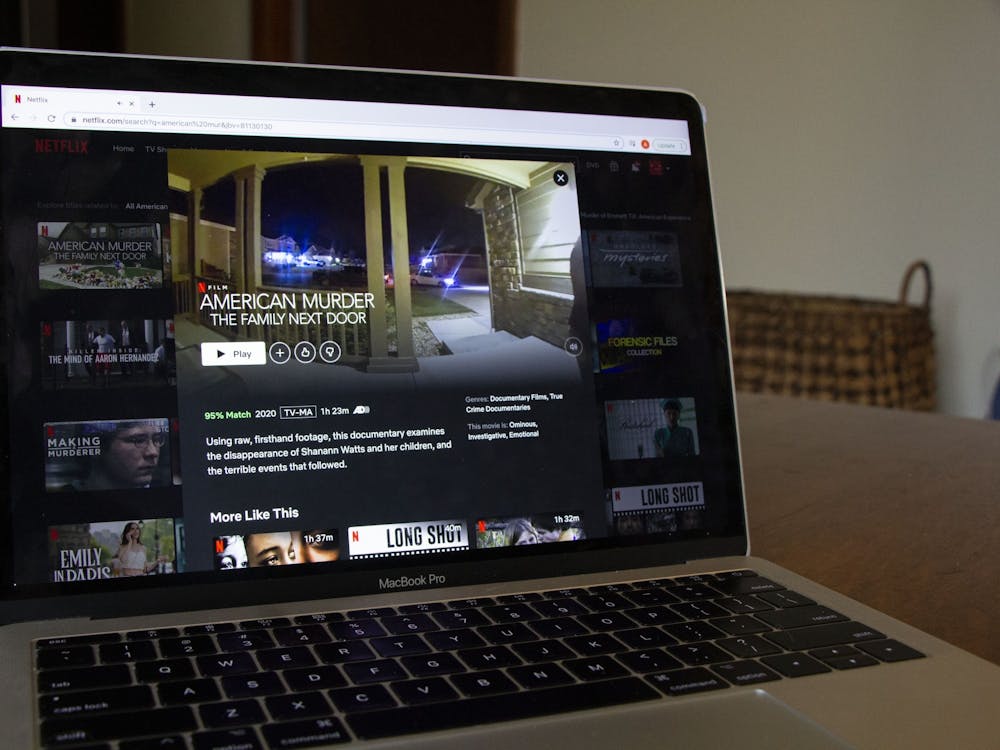 A laptop displays Netflix&#x27;s original &quot;American Murder: The Family Next Door&quot; on Jan. 11. 