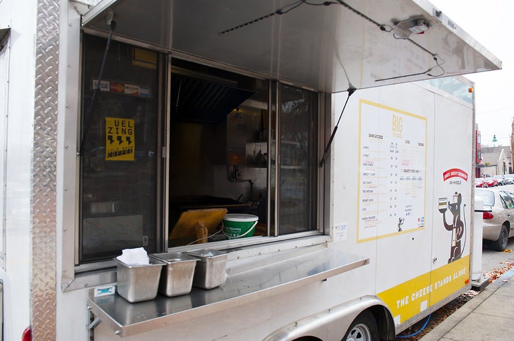 The Big Cheeze: voted the best food truck. Parked a few feet down from the sample gates, 'The Big Cheeze' serves cheese packed sandwiches, and you could get a meal for under 10 dollars