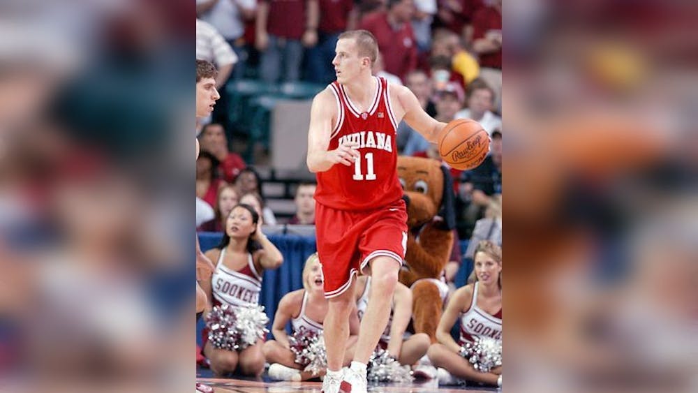 Dane Fife plays in the NCAA Tournament on March 30, 2002. Fife, a new member of IU men's basketball head coach Mike Woodson's staff, held a press conference Tuesday.