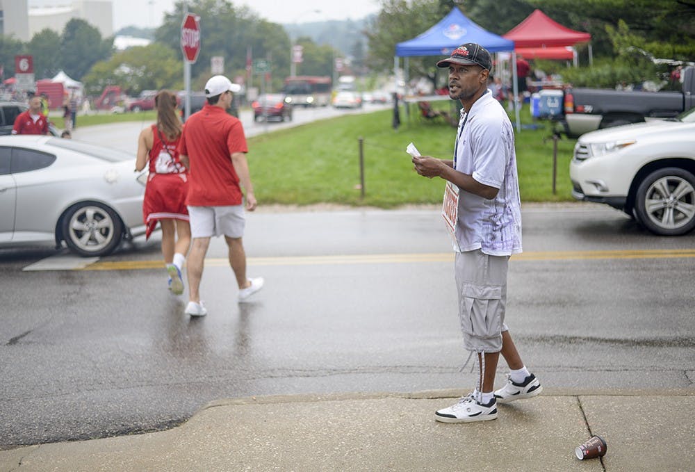 Most people walk right past Jeffery while he scalps for tickets, but persistence gets him closer to his goal between $200 and $300 for each game. "You'll get 15,000 no's before you hear a yes," Jeffery said. "You can't be sensitive in this business." 