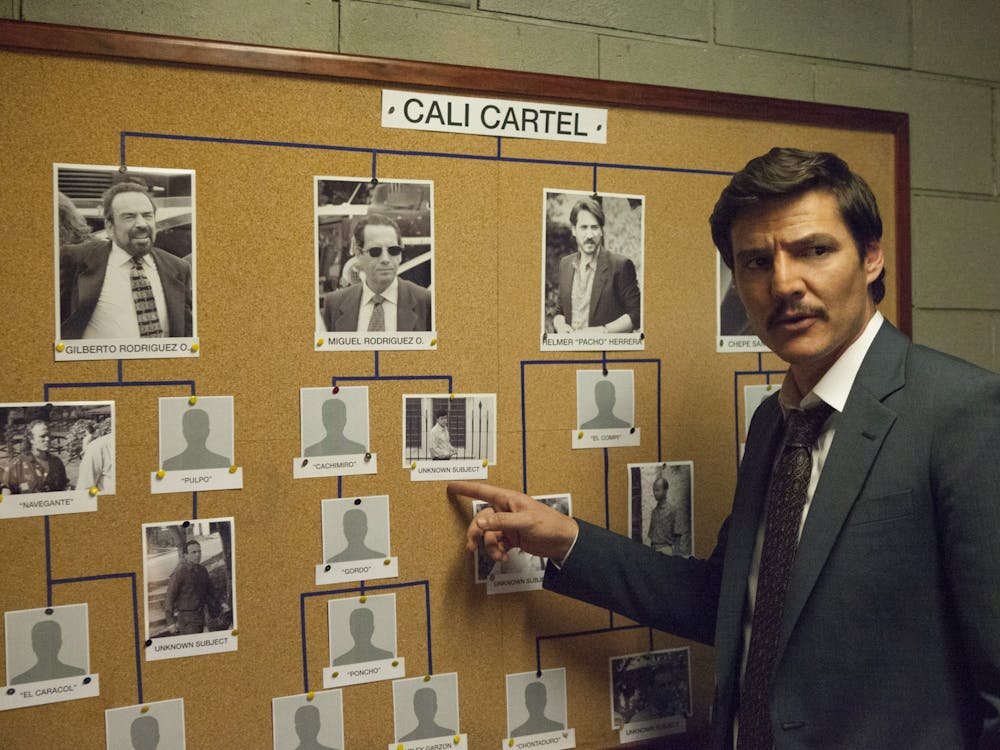 Publicity still shows Pedro Pascal as Javier Peña in &quot;Narcos.&quot; ﻿