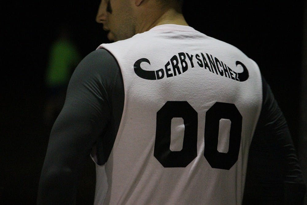 Known as the "Mustache Team," Derby Sanchez puts the specific facial hair on their jersey in order to play on the sexual term that their team is based on.